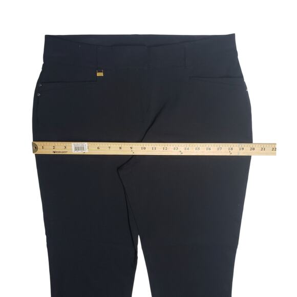 JM Collection Black Pants Sz 12P Curvy Straight Leg Tummy Control Careerwear - Picture 7 of 10